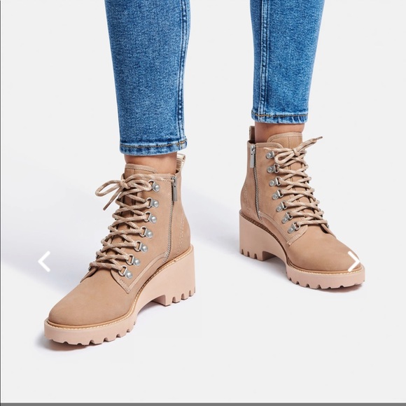NEW Dolce Vita Huey Hiker Boot - Mushroom Nubuck 7.5 - Picture 2 of 9